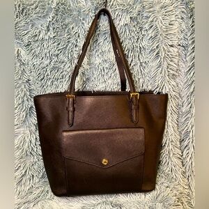 NEW w/ TAGS Michael Kors purse in black saffiano leather w/gold-tone hardware